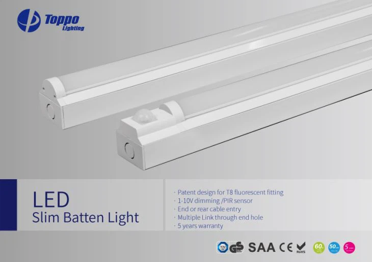 NOVO 120cm 150cm Surface Mount Slim Line Linearni fitinzi1-10v Dimming LED Batten Light